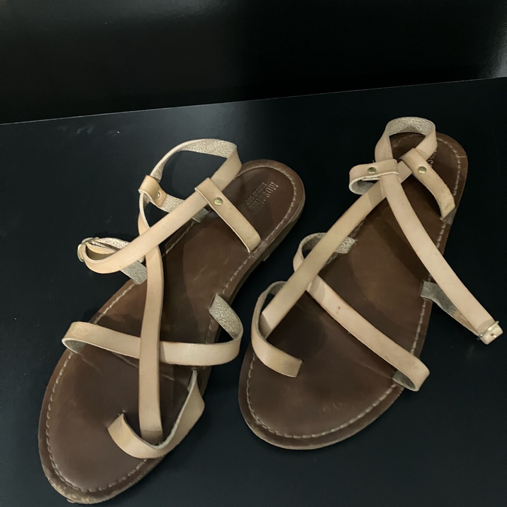 Mossimo Supply Co. Beige Strappy Sandals
